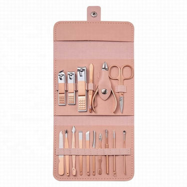 Professional Manicure & Pedicure Kit – 18-in-1 Care Grooming Set with Stainless Steel Tools for Home & Travel